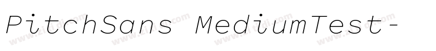 PitchSans MediumTest字体转换